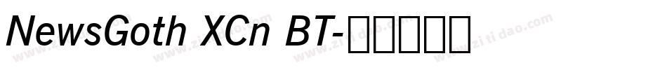 NewsGoth XCn BT字体转换